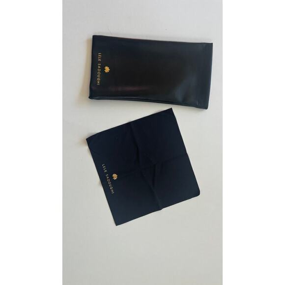 RARE Lele Sadoughi Timeless Acetate 14k gold Plated Pink Crystals UV Sunglasses - Picture 12 of 13